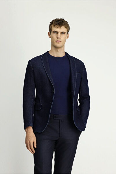Kiğılı 7 Drop Super Slim Fit Jachetă sport tricotată din bumbac, cu croială e...