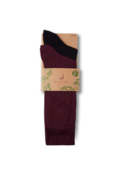 Abdullah Kiğılı 2-Piece Patterned Bamboo Blend Thin Socks