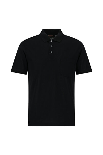 Abdullah Kiğılı Regular Fit Pamuk Nakışlı Merserize Polo Yaka T-shirt