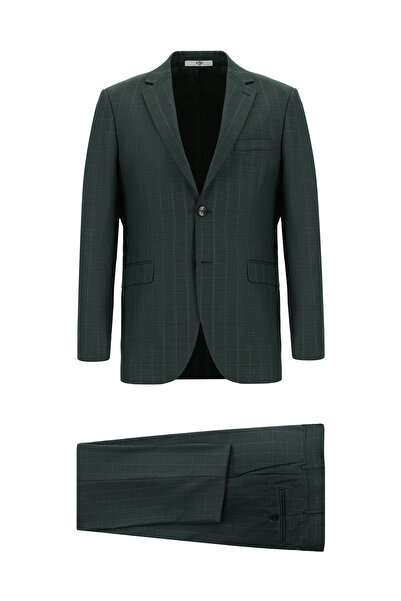 Kiğılı Costum clasic în carouri Regular Fit