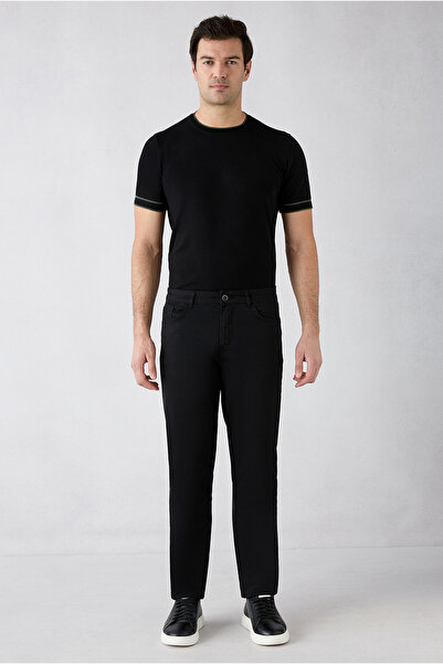 Kiğılı Slim Fit 5-Pocket Cotton Plain Lycra Canvas / Chino Trousers