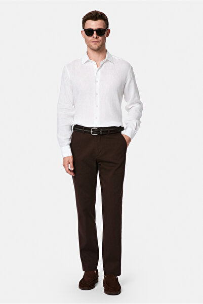 Abdullah Kiğılı Regular Fit Standard Cut Side Pocket Cotton Lycra Canvas / Ch...