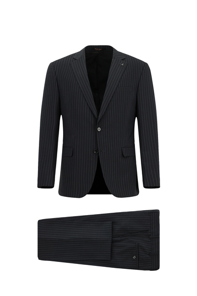 Abdullah Kiğılı 6 Drop Regular Fit Standard Cut Wool Striped Suit