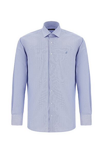 Abdullah Kiğılı Long Sleeve Cotton Italian Striped Classic Shirt