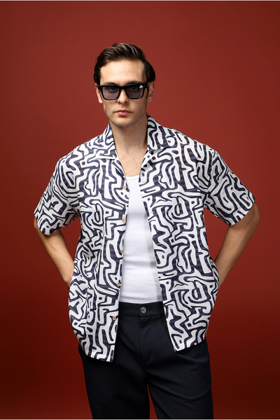 Kiğılı Short Sleeve Regular Fit Cotton Sports Printed Shirt