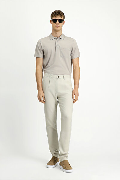 Kiğılı Slim Fit Slim Fit Elastic Waist Lyocell Canvas / Chino Trousers