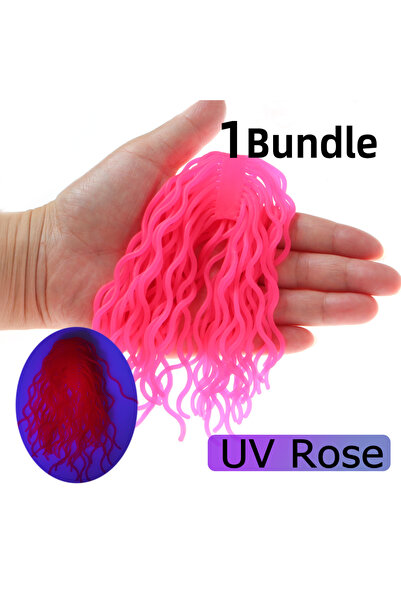 Choice حزمة واحدة من خيوط UV Rose بـ 60 خيطًا/حزمة، مواد ربط صناعية ناعمة وقا...