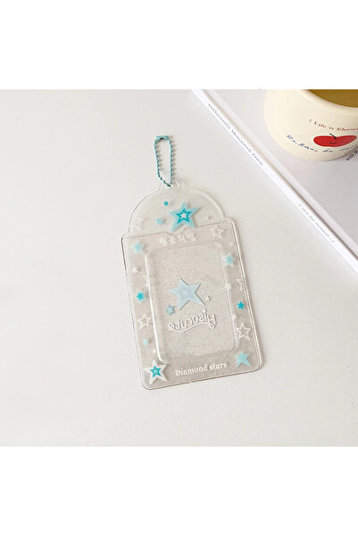 Choice4 1PC-Blue 1pc Kpop Photocard Holder Keychain Y2K Kawaii Photo Card Key...