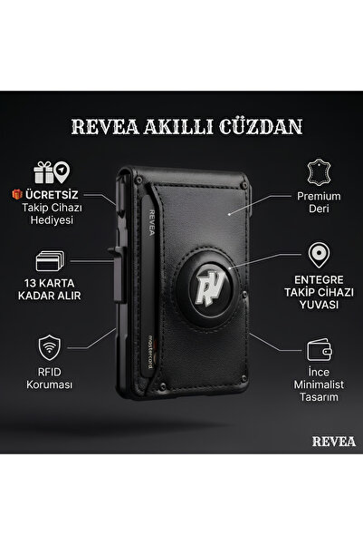 REVEA Akıllı Cüzdan SİYAH