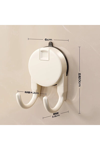 choice2 1pcs-Milky White 1/2pcs Reusable Suction Cup Hook No-Drill Removable ...