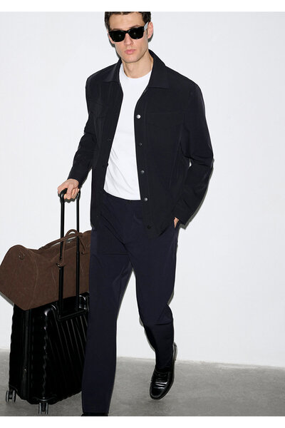 Mavi Flexible Navy Blue Travel Pants 0010607-70497