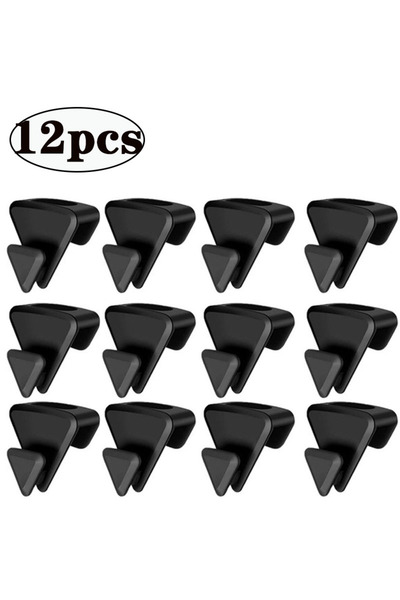 Choice Black-12pcs 12pcs Closet Hangers Connector Triangle Closet Extender Cl...