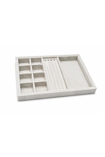 STAND MARKET Jewelry Display Table Combination Model No:3 – Cream Suede on Wo...
