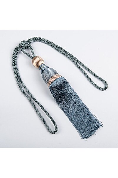 Choice8 Light Blue No Installation Curtain Tassels Tieback Punch-free Polyest...