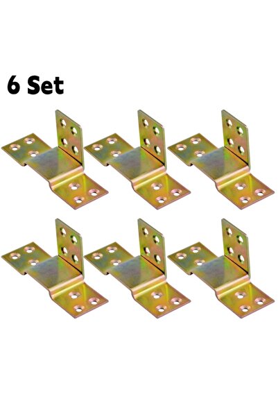 Choice 6 Set Heavy Duty Metal Bed Rail Brackets Wood Bed Frame Corner Bracket...