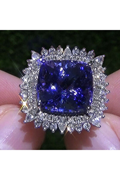 Choice1 10 F1262 Huitan Gorgeous Blue Cubic Zirconia Ring Women Wedding Anniv...
