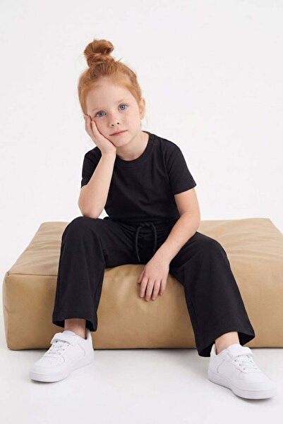 Fulla Moda Basic Kısa Kollu Modal Kız Çocuk 2 Li Takım