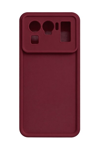 Vissona mi 11 Ultra ve mi 11 Uyumlu Kamera Çıkıntılı Mat Silikon Telefon Kılıfı