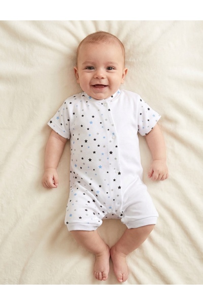 MiniKids Βρεφικό ολόσωμο, ναυτικό μπλε με στάμπα αστέρια