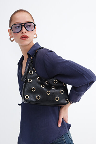 Addax Τσάντα χειρός και ώμου με λεπτομέρειες σε στυλ συρραπτικού Ç3003