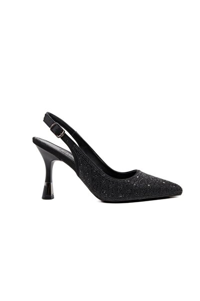 MİSS PARK MODA 07 k7001 Μαύρα γυναικεία παπούτσια με τακούνι