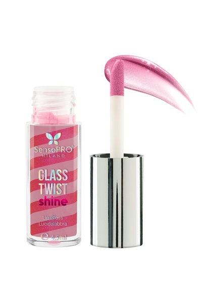 SensoPRO Milano Luciu de buze Glass Twist Shine, rozaliu