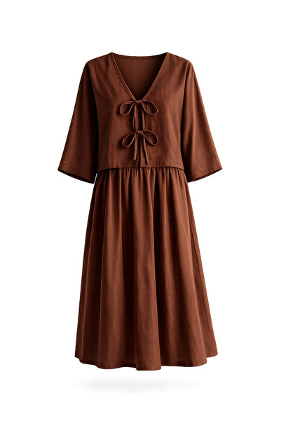 SevdeUgur Κιμονό Φούστα Καλοκαιρινό Κομψό Σετ Δύο Τεμαχίων