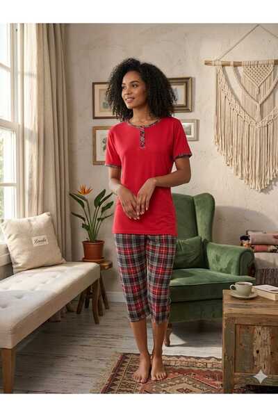 Lovella ΣΕΤ ΠΙΤΖΑΜΑΣ ΚΑΠΡΙ ΜΕ ΚΟΝΤΟ ΜΑΝΙΚΙ ΚΑΙ ΚΟΥΜΠΙΑ ΜΠΡΟΣΤΑ 15090