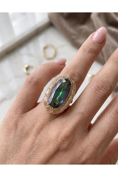 Tor Mistik topaz gümüş yüzük , 925 ayarlı el işçilikli gümüş yüzük