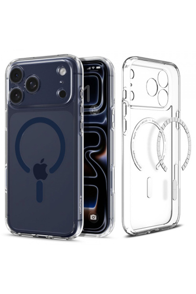 Spigen MagSafe калъф за Apple iPhone 17 Pro, Spigen, Ултра хибриден, Прозраче...