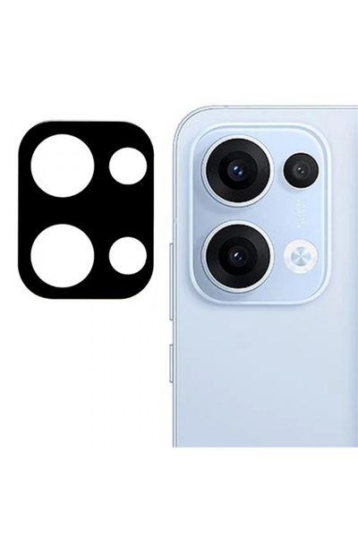 Techsuit Rear Camera Protection Film for Oppo Reno13, Tempered Glass, Black