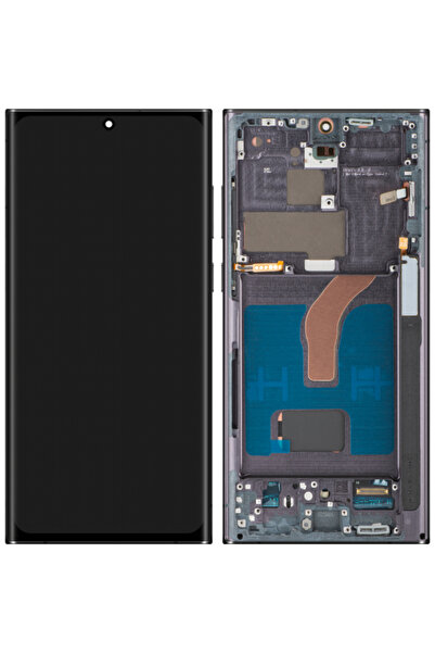 Stef's Cat Οθόνη αφής MP συμβατή με Samsung Galaxy S22 Ultra 5G S908, με πλαί...