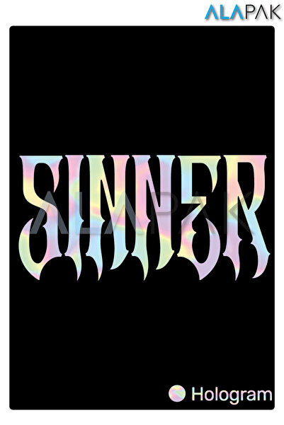 Alapak SINNER Sticker Hologram Etiket Kask Etiketi Motor Etiketi