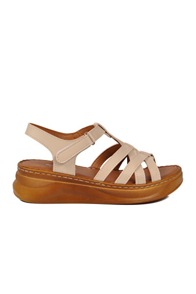AYAKMOD Μπεζ Ελαφριά Γυναικεία Σανδάλια 492113 Z