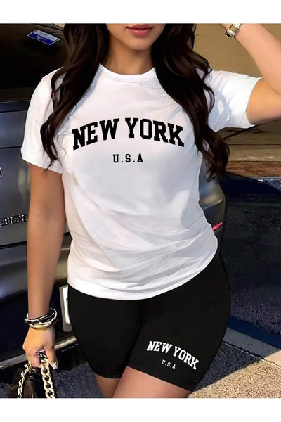bellanova Silatrend Unisex Oversize Shorts Set Short Sleeve T-Shirt Comfortab...