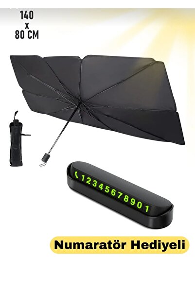 HOT POWER Katlanabilir Oto güneş şemsiyesi Numaratör hediyeli
