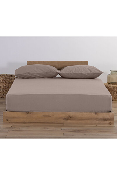 Nef Nef Homeware Nef-Nef Ζέρσεϊ Εφαρμοστό Σεντόνι 100x200+30 Μόκα