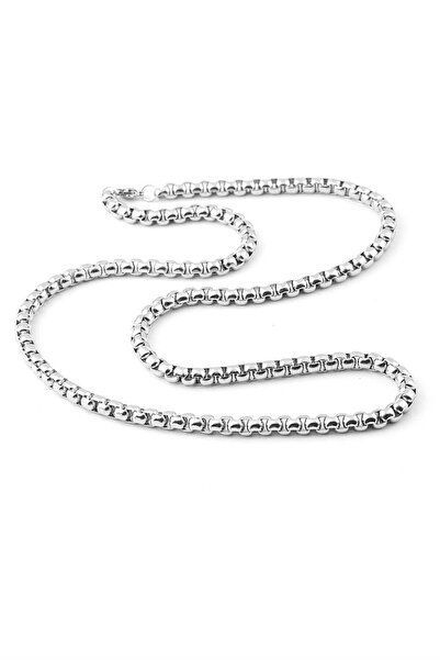 Bozhi Necklace Stainless Steel Silver 60cm Special Gift Men's Necklace