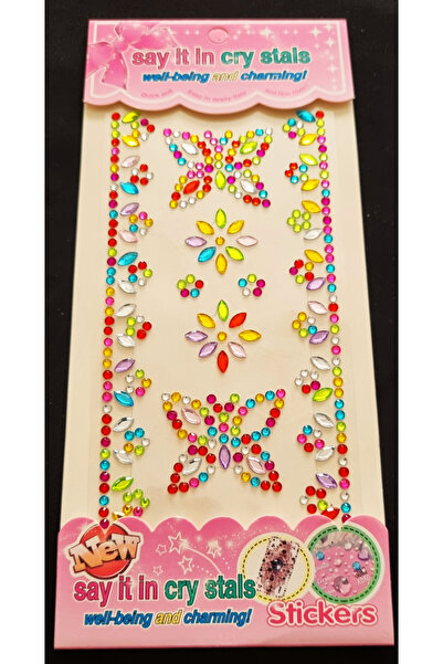 Modellino Kristal Sticker Charm Giraffe Yapışkanlı Choker Sticker Çıkartma Hı...