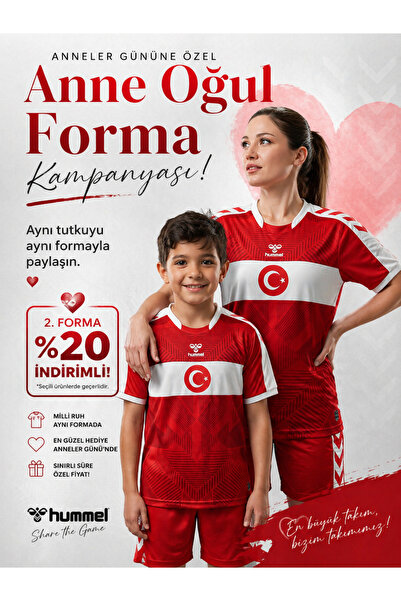 hummel Milli Takım Forması Anneler Günü Kampanyası (Kişiye Özel Baskı Hediyeli)