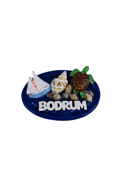 ARYADA GİFT Bodrum Temalı Marine Magnet – 3 Boyutlu Kaplumbağa ve Yelkenli De...
