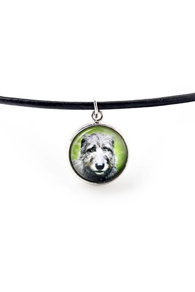 Art - Dog Irish Wolfhound - pandantiv colier cu fotografia ta, lucrat manual,...