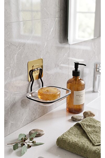 RED KİTCHEN Yapışkanlı Banyo Sabunluk, Katı Sabun Tutacağı, Lavabo Mutfak Kat...