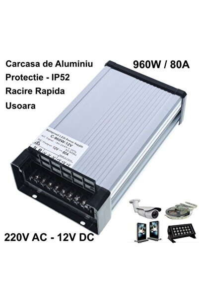 Stef's Cat Sursa Alimentare de Exterior 12V-960W / 80A,