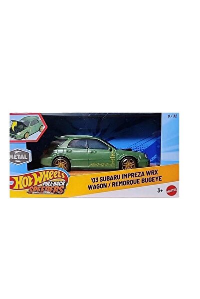 HOT WHEELS HPR70 1:43 Çek-Bırak Araba - 03 SUBARU IMPREZA WRX JKP91