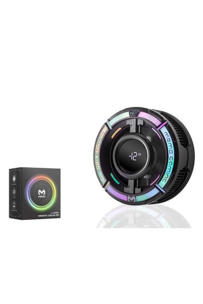 HADRON CX15 Manyetik Telefon Soğutucu Fan 15W RGB Isı Göstergeli Siyah