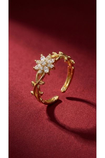 ZERA STEEL JEWELRY Xuping Çiçeksi Taşlı Yüzük