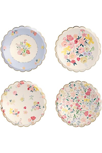 Meri Meri English Garden Design Side Plates by Meri Meri, 8 pieces, Multi-col...