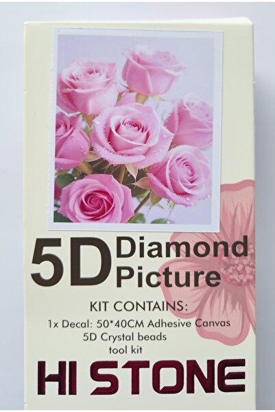 Liva Craft Beadwork Kit 50 X 40 Pink Roses