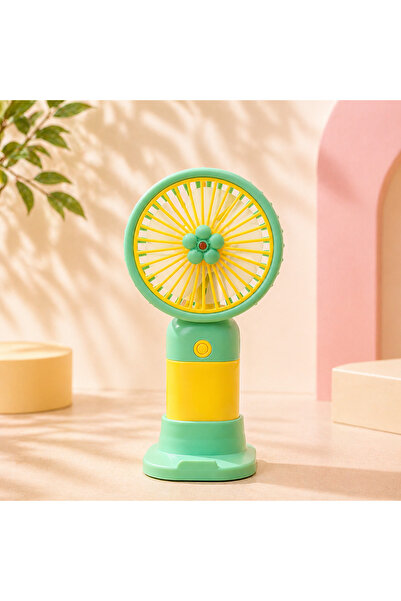 hediyeconcepti Sevimli Mini Masaüstü Fan USB Şarjlı Taşınabilir Sessiz El Fan...